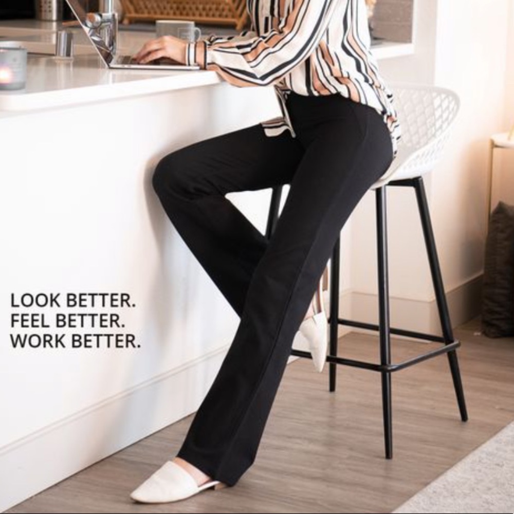 Betabrand Dress Pant Yoga Pant Bootcut Small